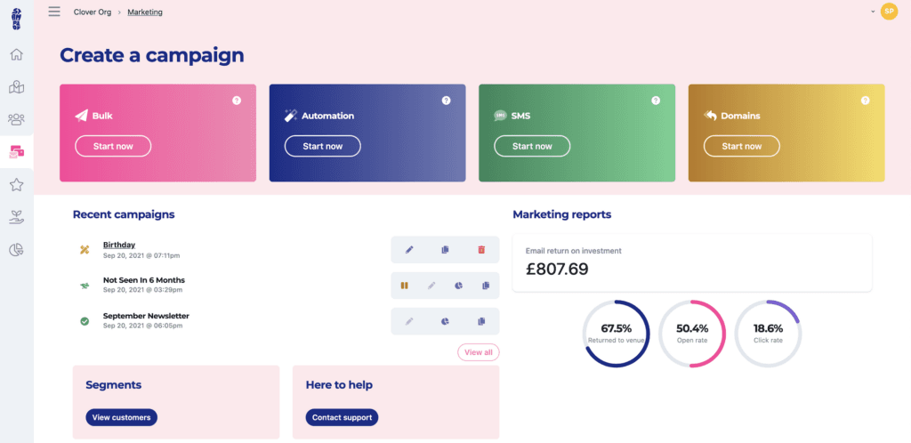 Stampede's new marketing campaign dashboard