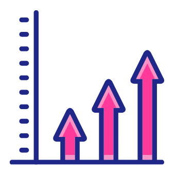 case study icon growth graph