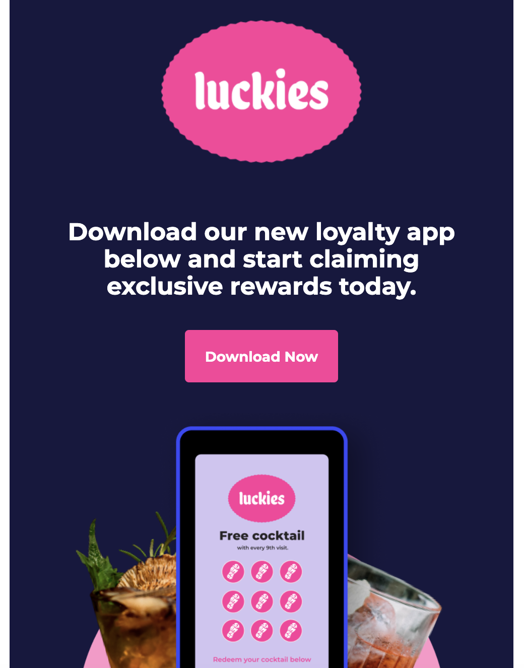 Loyalty App Download HTML Email Template