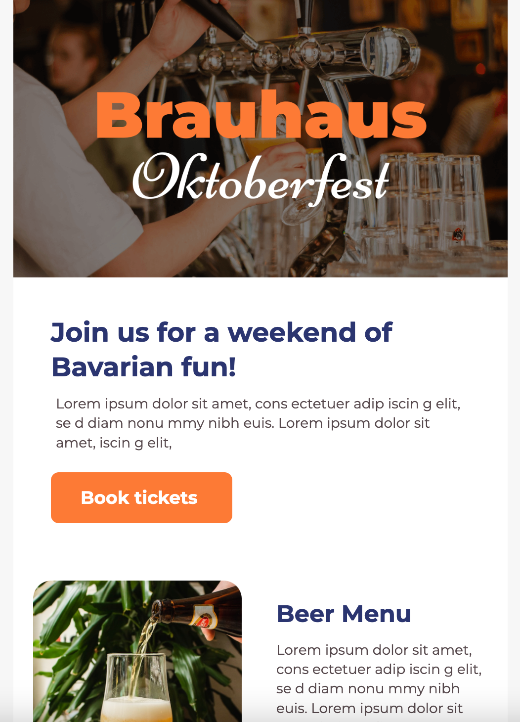 F&B Event Promo HTML Email Template