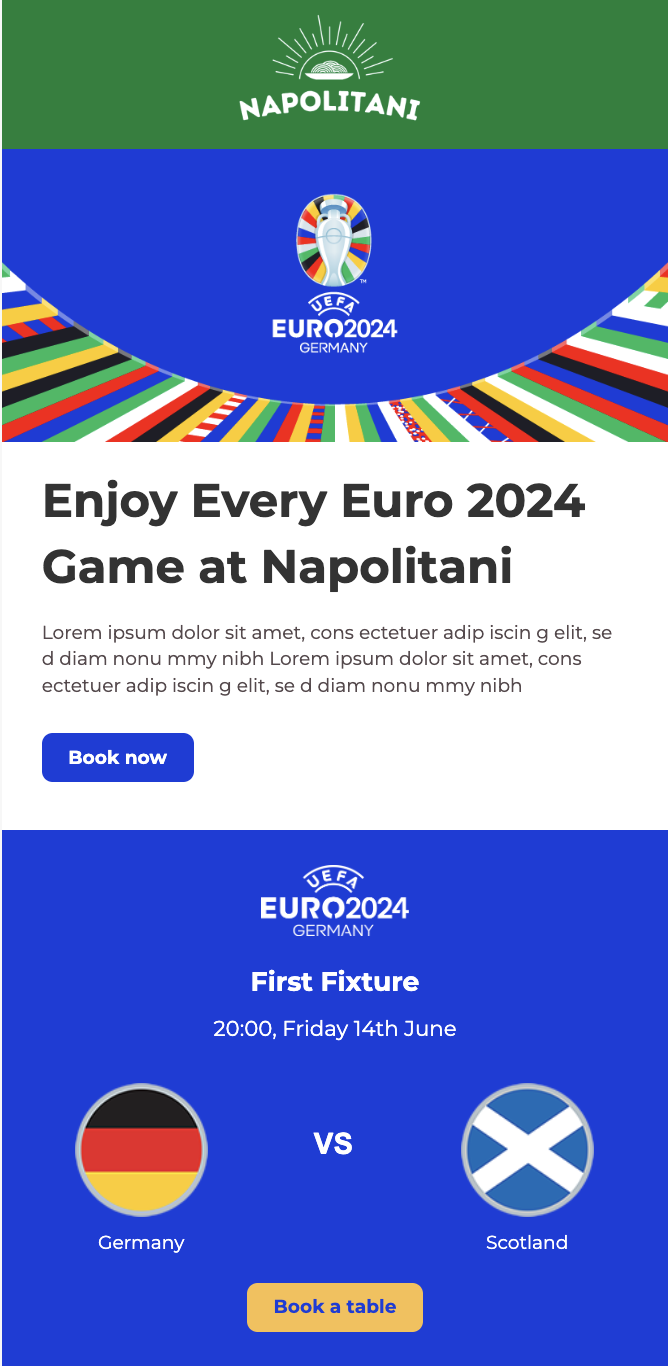 Euro 2024 Event HTML Email Template
